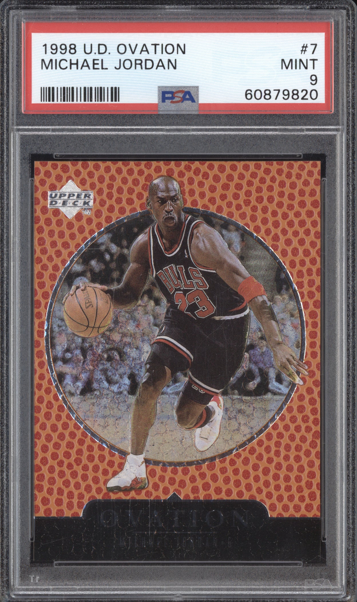 Michael Jordan 1998 Upper Deck Ovation 7 PSA 9