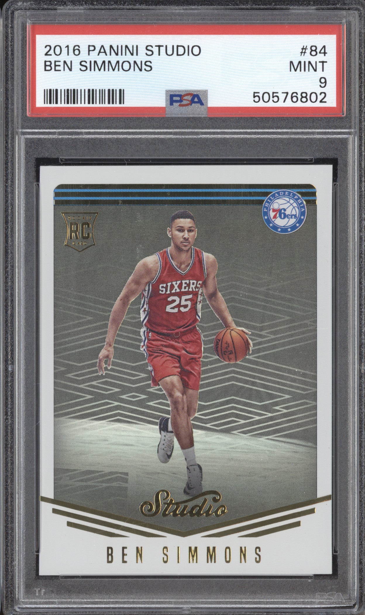 Ben Simmons 2016-17 Panini Studio 84 RC PSA 9