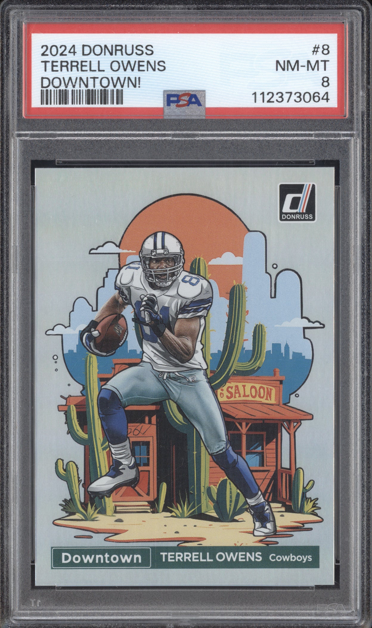 Terrell Owens 2024 Panini Donruss 8 Downtown! PSA 8