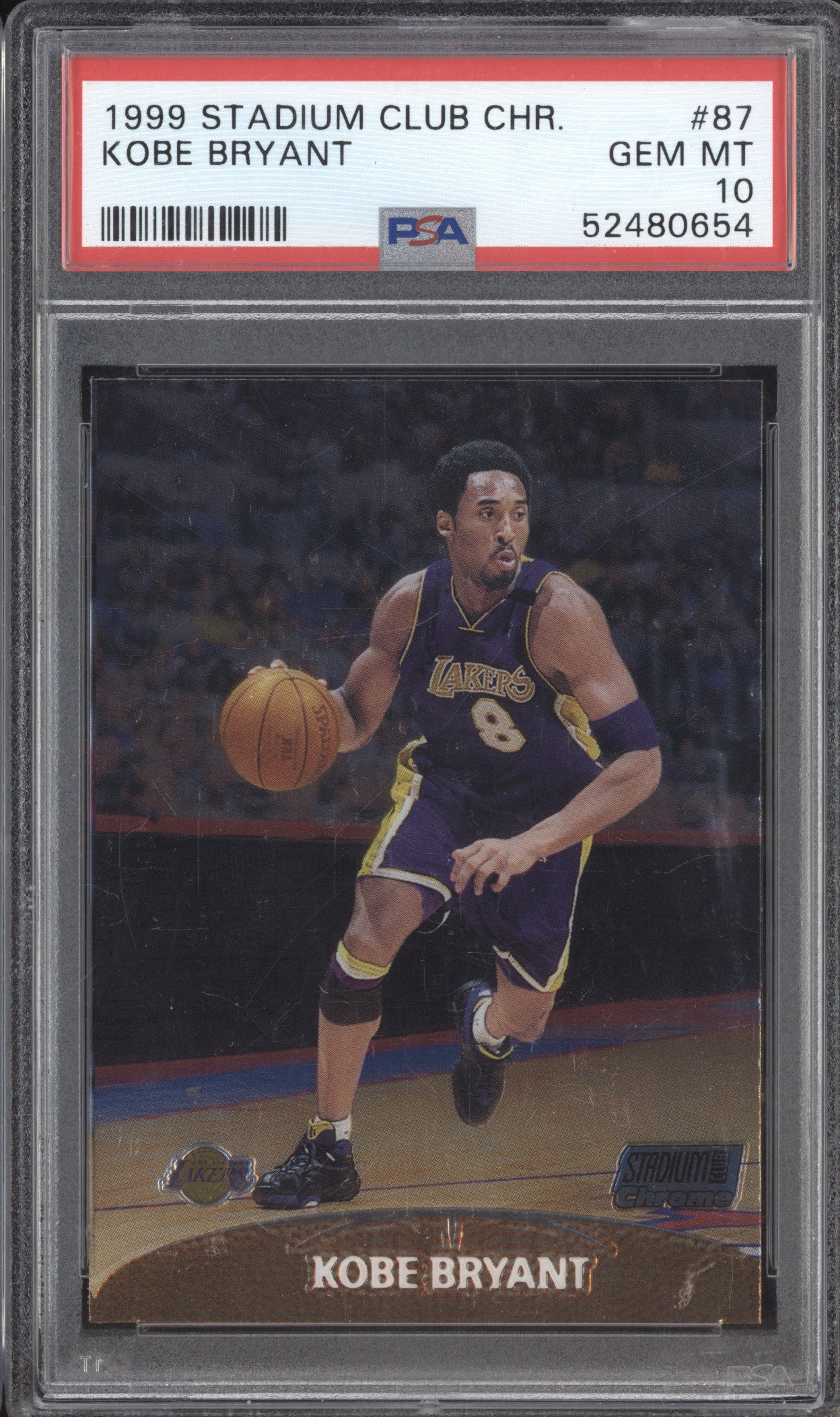 Kobe Bryant 1999-00 Topps Stadium Club Chrome 87 PSA 10