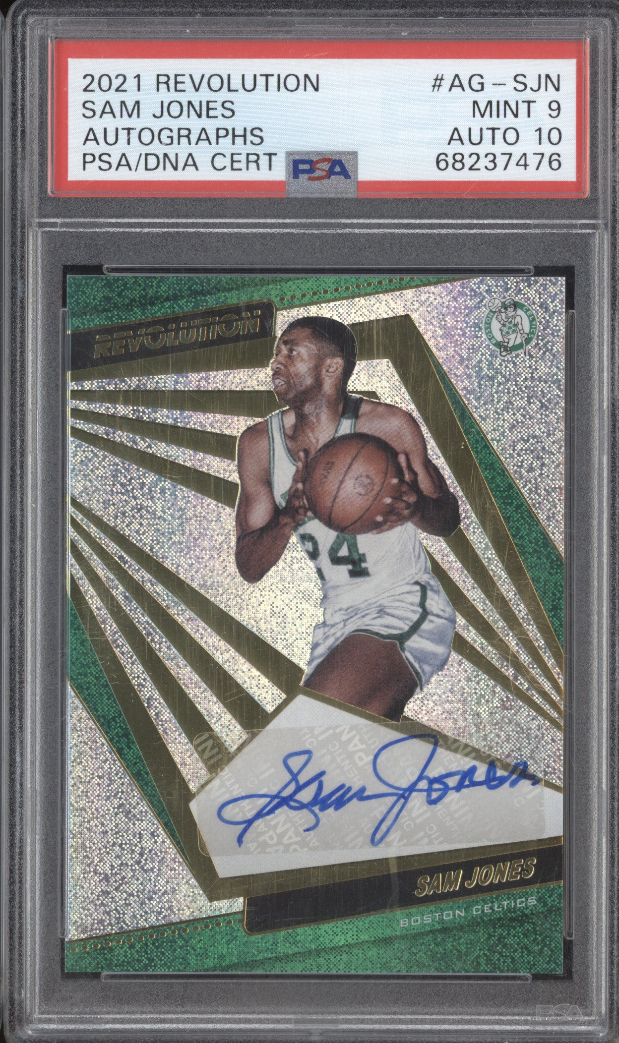 Sam Jones 2021-22 Panini Revolution AG-JGN Autographs PSA 9/10
