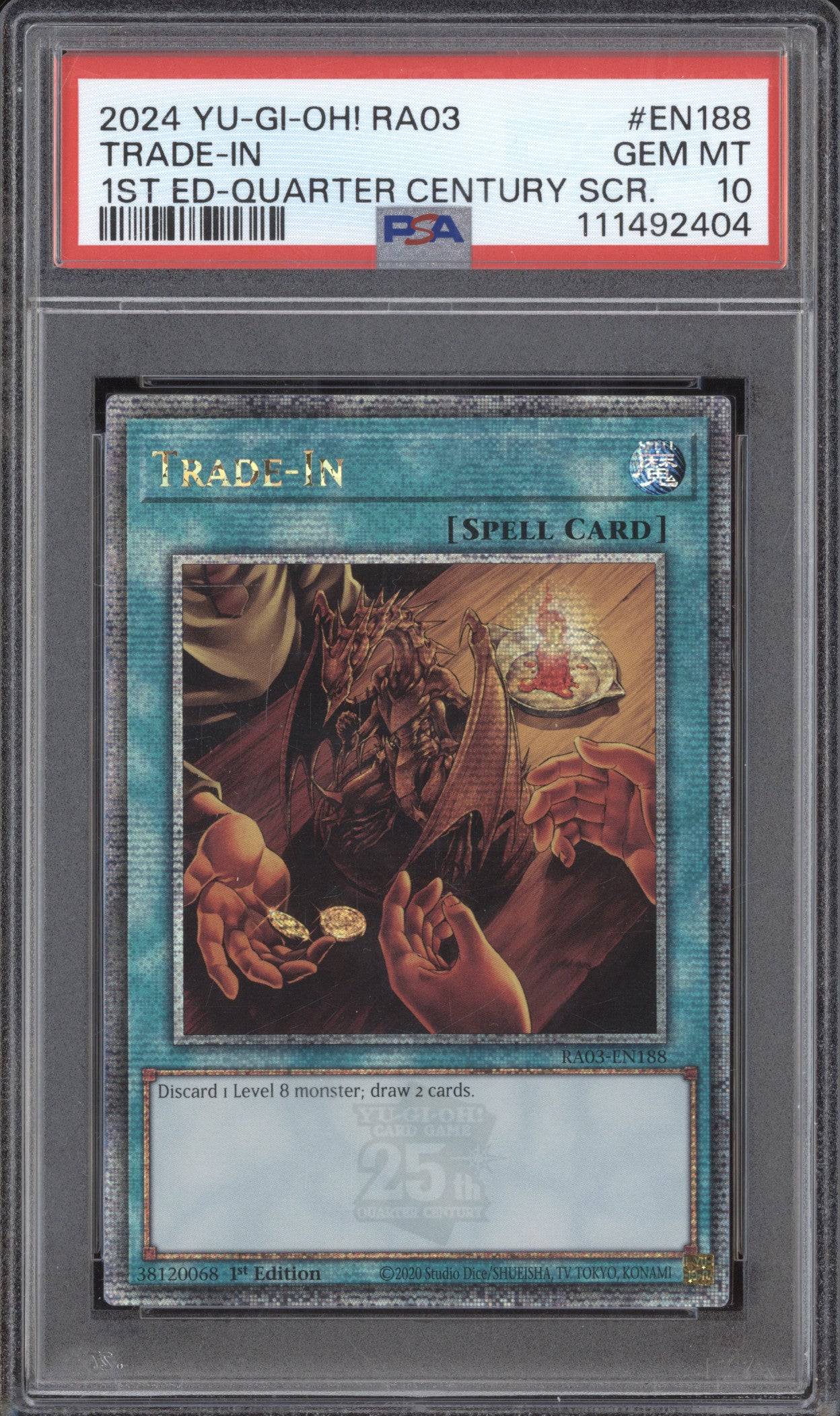 Trade-In  YuGiOh Quarter Century Bonanza RA03-EN188 1st Ed QCSR PSA 10