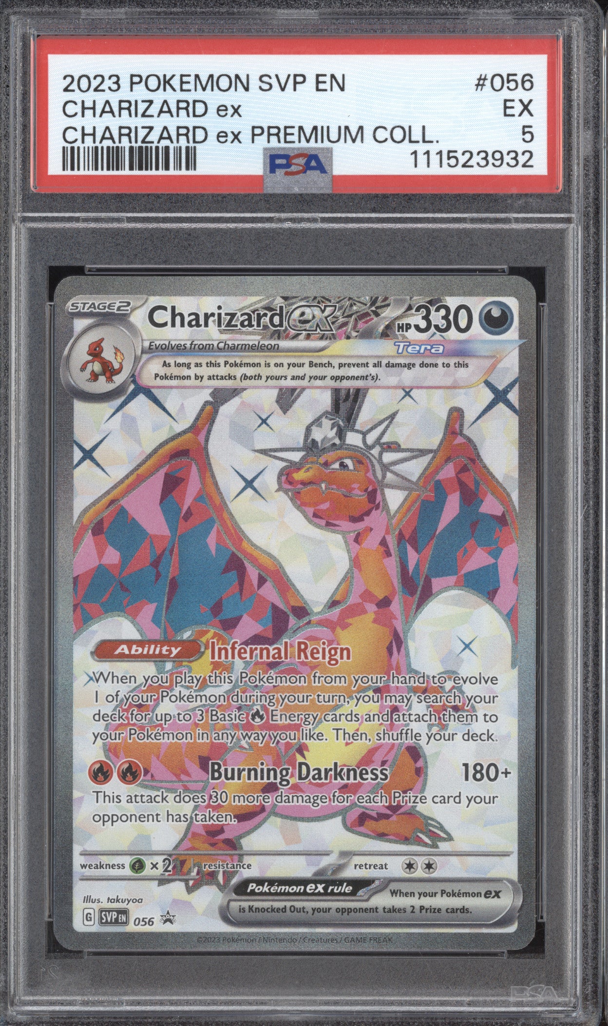 Charizard ex 2023 Pokemon Scarlet & Violet Promos 056 Black Star Promo PSA 5