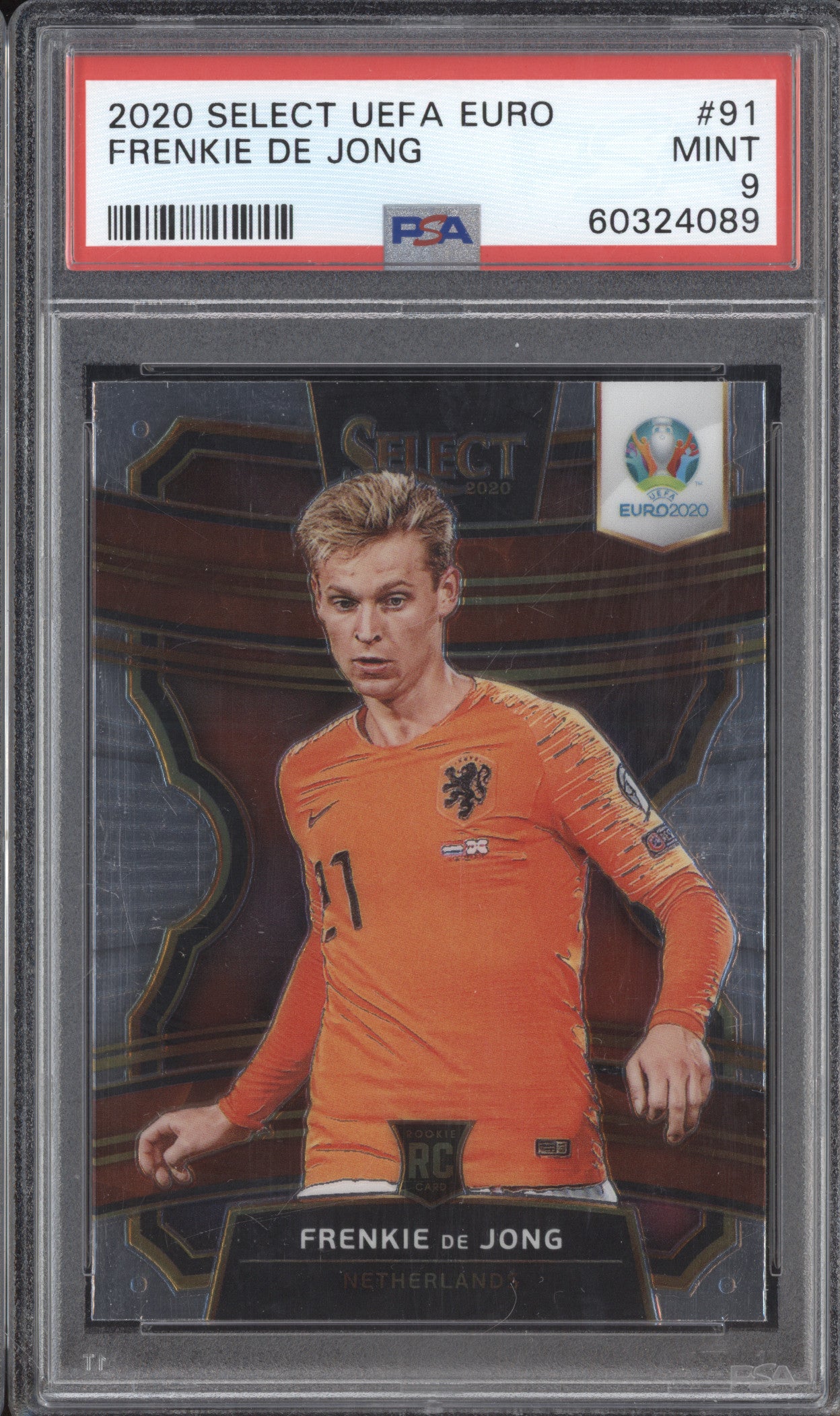 Frenkie de Jong 2020 Panini Select Euro 91 RC PSA 9