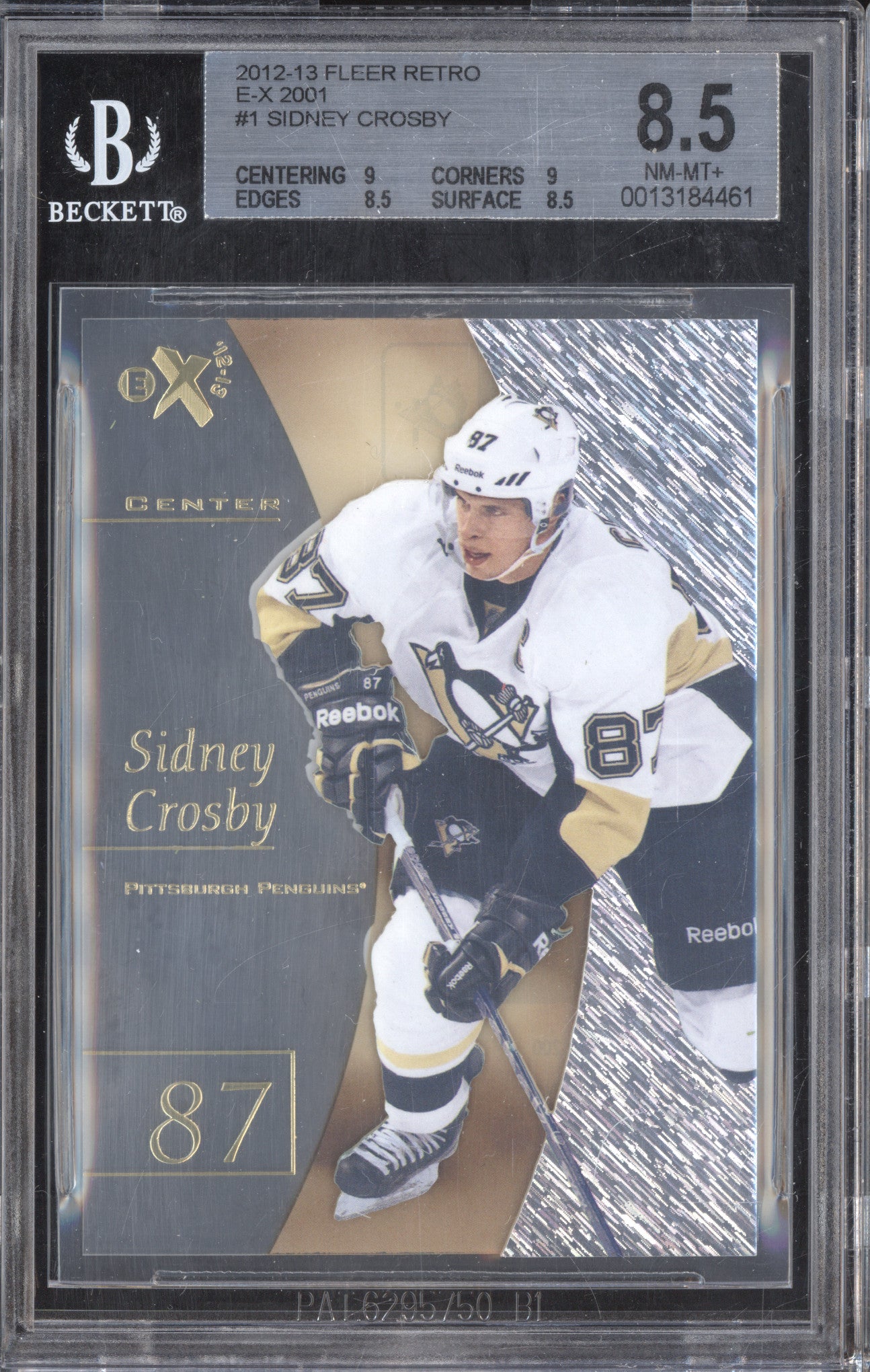 Sidney Crosby 2012-13 Fleer E-X 2001 1 BGS 8.5