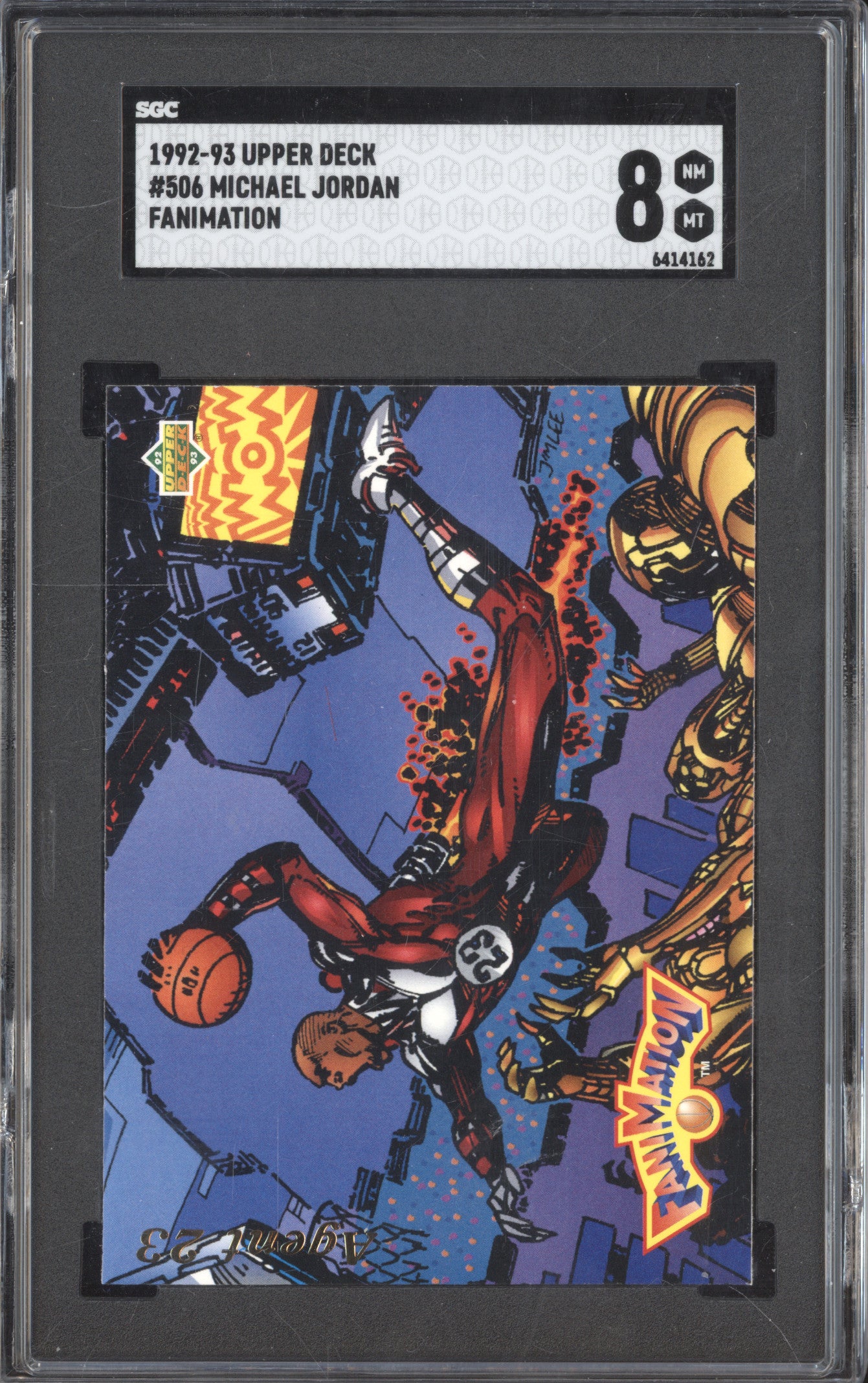 Michael Jordan 1992-93 Upper Deck  506 Fanimation SGC 8