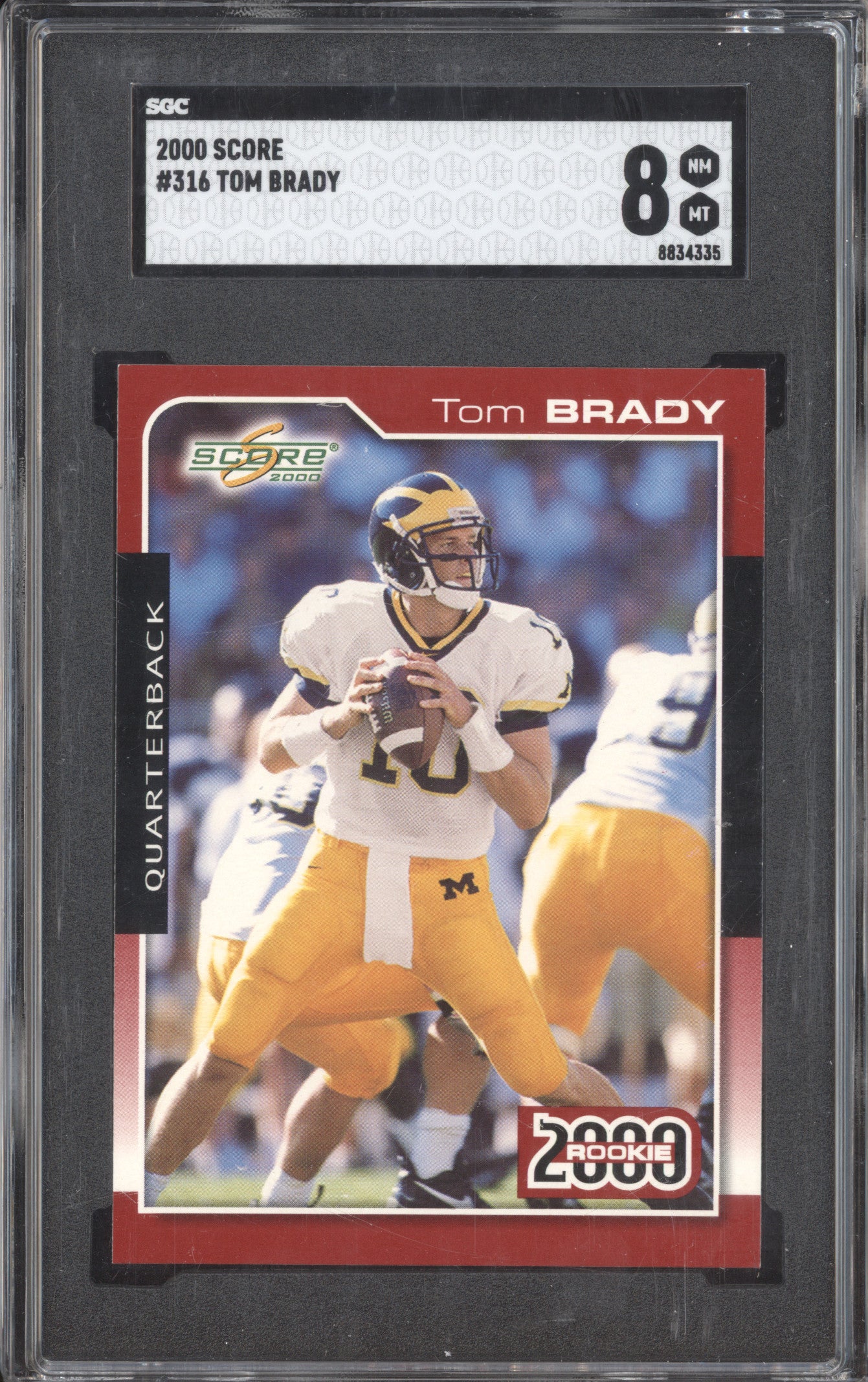 Tom Brady 2000 Score  316 RC SGC 8