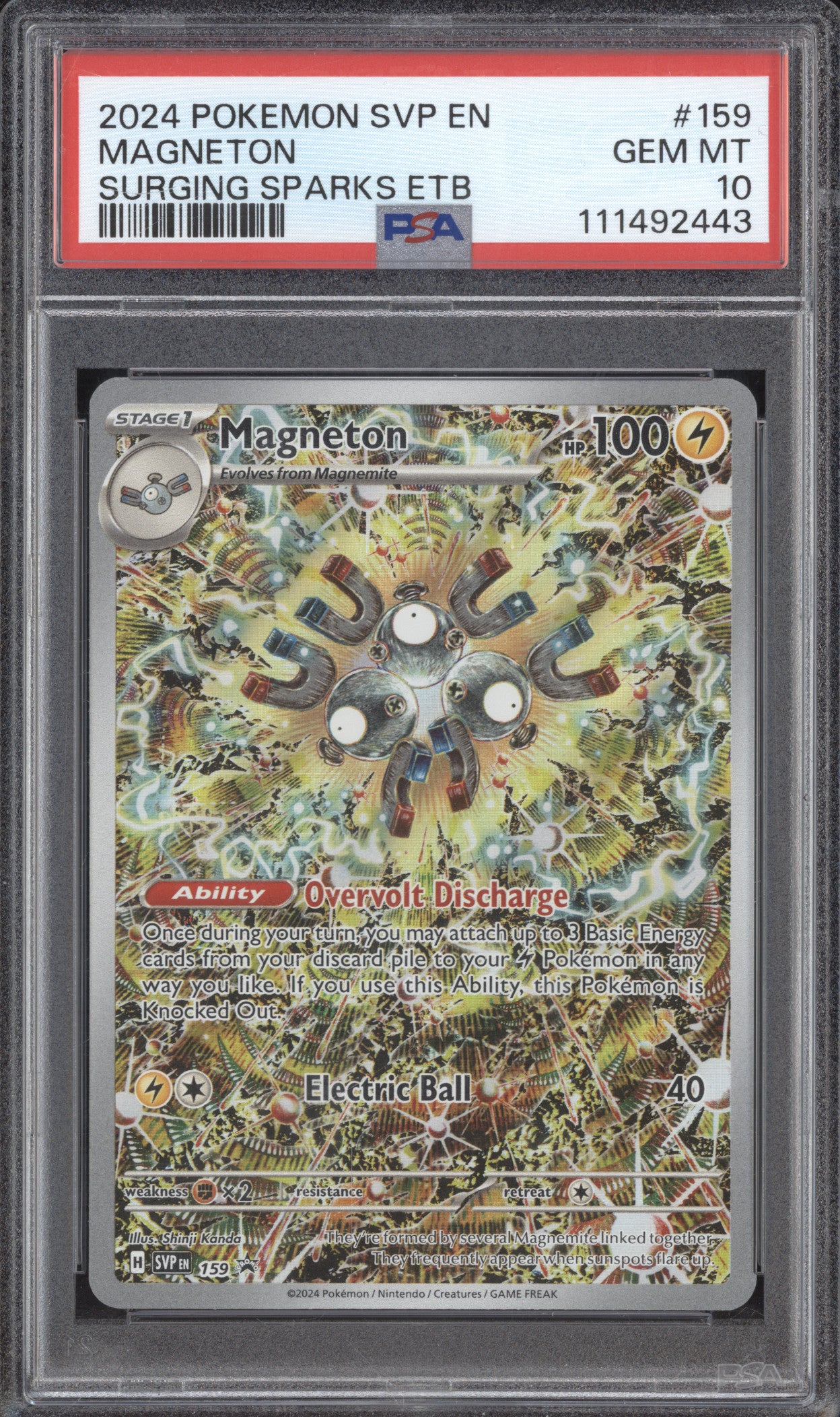 Magneton 2024 Pokemon Scarlet & Violet Promos 159 ETB Promo PSA 10