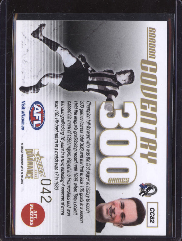 Gordon Coventry 2019 Select Dominance CC82 300 Game Case Card 42