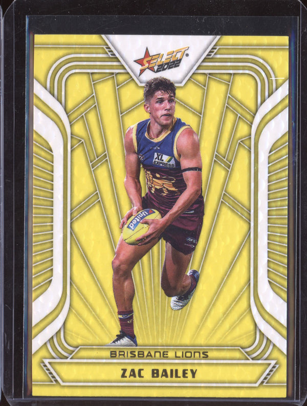 Zac Bailey 2022 Select Footy Stars FY14 Fractured Acid Yellow 24/145