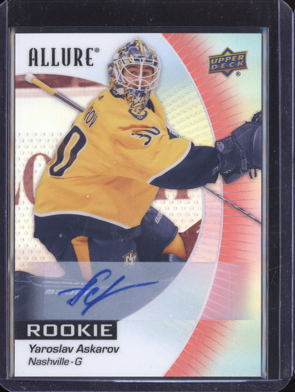 Yaroslav Askarov 2023-24 Upper Deck Allure 105 Red Rainbow Auto RC