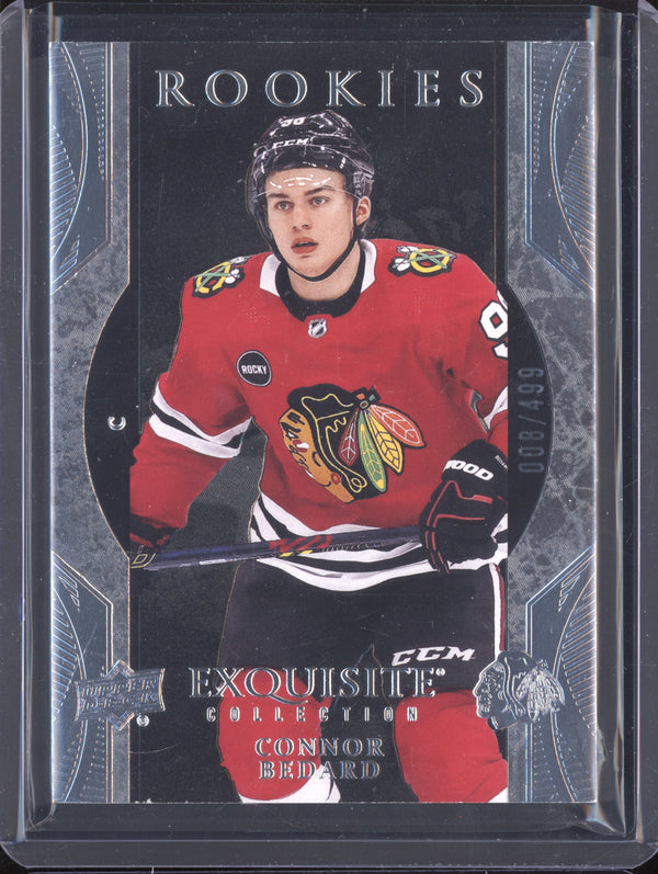 Connor Bedard 2023-24 Upper Deck Exquisite Collection R43 Rookies RC 8/499