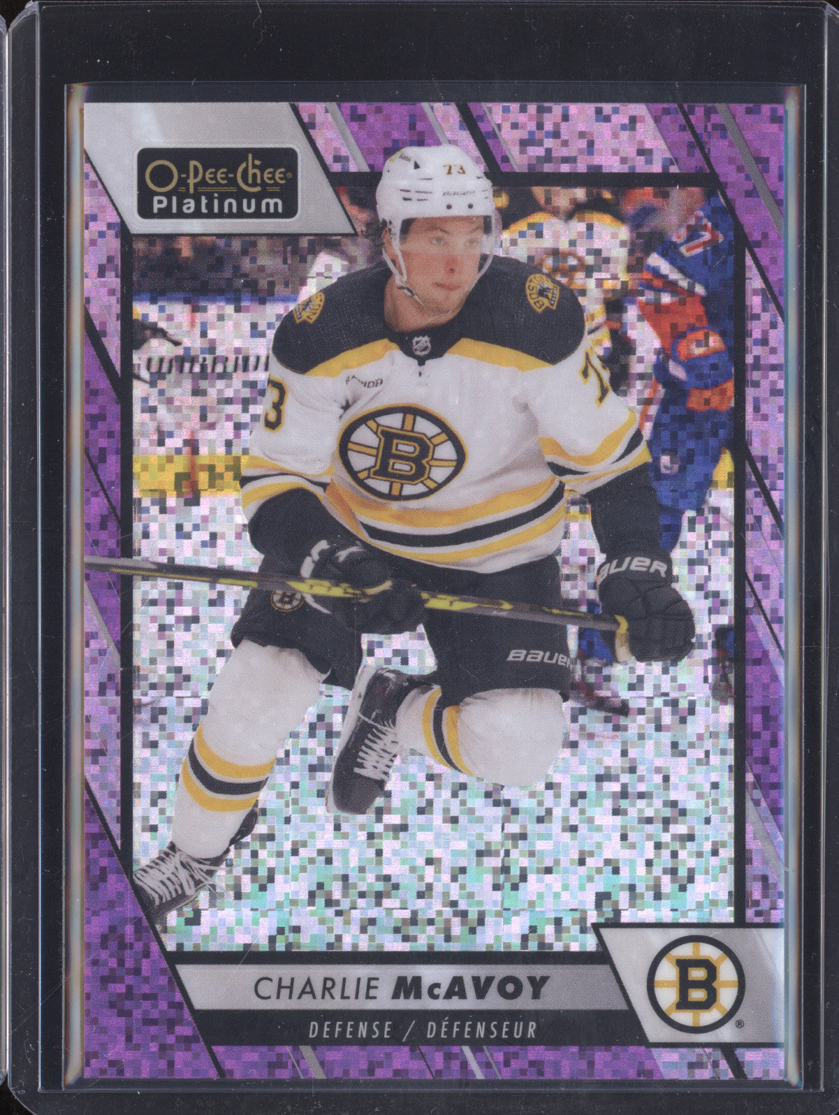 Charlie McAvoy 2023-24 Upper Deck O-Pee-Chee Platinum 36 Violet Pixels 36/299