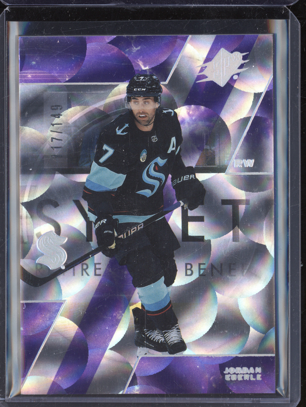 Jordan Eberle 2023-24 Upper Deck SPX 8 Purple Parallax 117/149