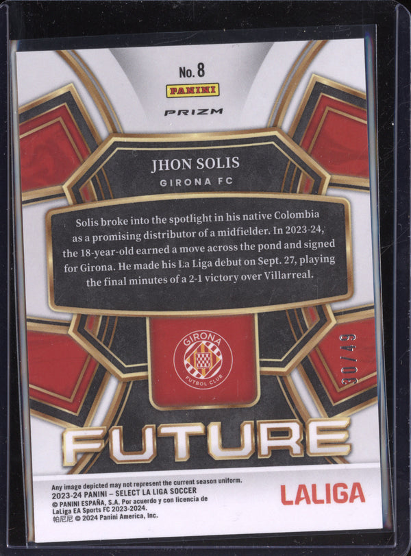 Jhon Solis 2023-24 Panini La Liga International 8 Future Tie-Dye RC 30/49