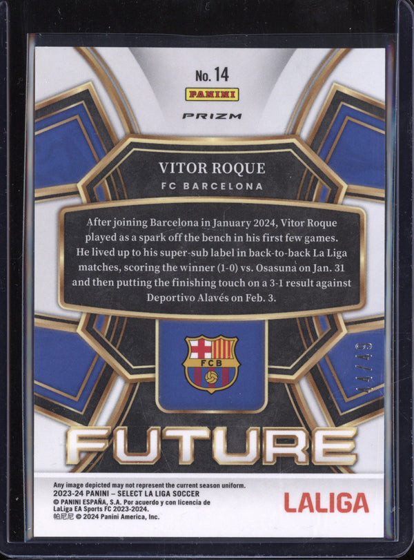 Vitor Roque 2023-24 Panini La Liga International 14 Future Tie-Dye RC 44/49