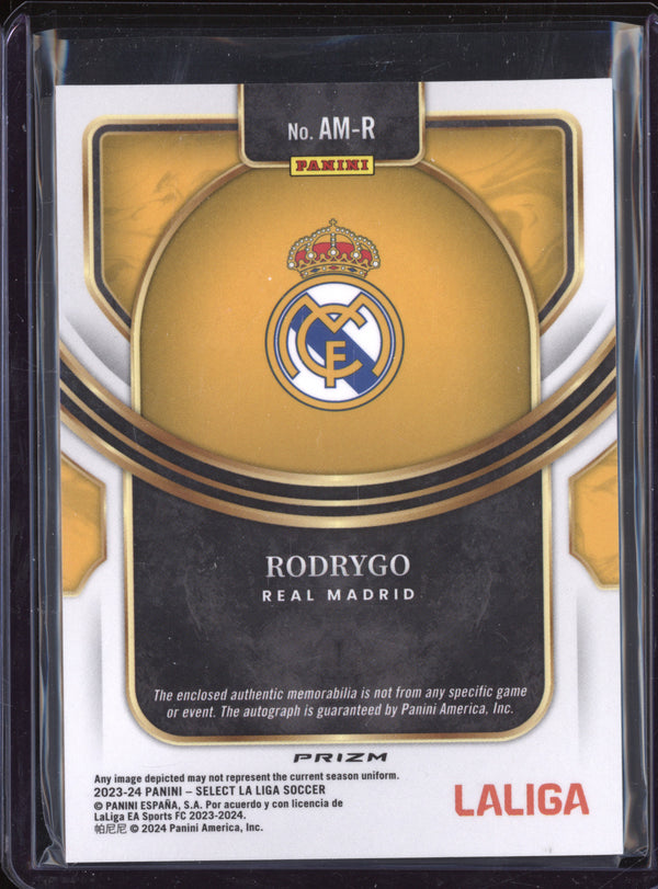 Rodrygo 2023-24 Panini La Liga International AM-R Autographed Memorabilia Peacock