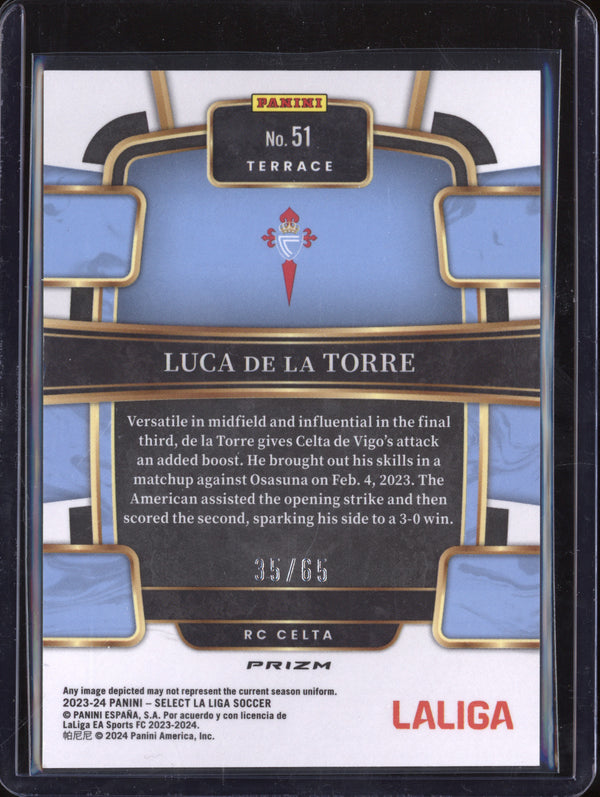 Luca de la Torre 2023-24 Panini La Liga International 51 Red Wave 35/65