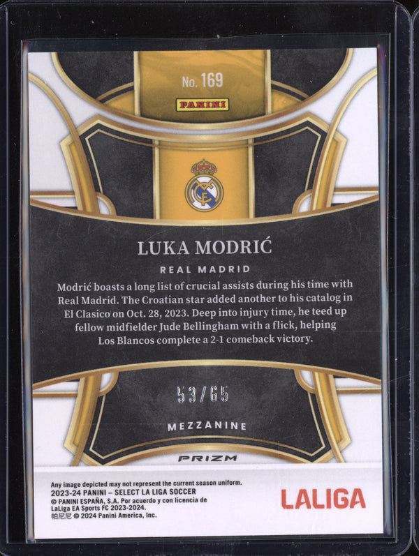 Luka Modric 2023-24 Panini La Liga International 169 Red Wave 53/65