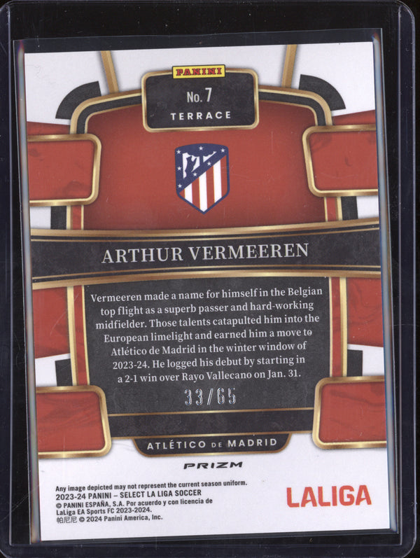 Arthur Vermeeren 2023-24 Panini La Liga International 7 Red Wave RC 33/65