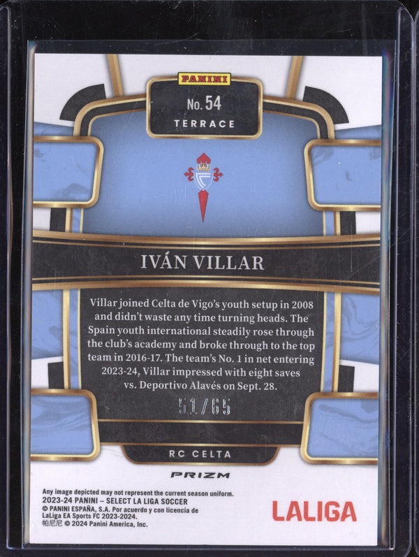 Ivan Villar 2023-24 Panini La Liga International 54 Red Wave RC 51/65