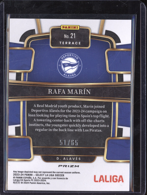 Rafa Marin 2023-24 Panini La Liga International 21 Red Wave RC 51/65