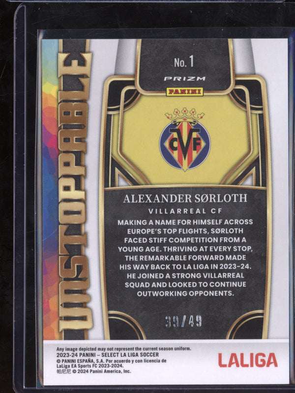 Alexander Sorloth 2023-24 Panini La Liga International 1 Unstoppable Tie-Dye 39/49