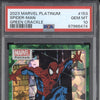 Spider-Man 2023 Upper Deck Marvel Platinum 153 Green Crackle 82/99 PSA 10