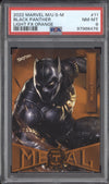 Black Panther 2022 Skybox Metal Universe Spider-Man Light FX Orange 5/25 PSA 8