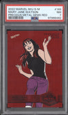 Mary Jane Watson 2022 Skybox Metal Universe Spider-Man 149 PMG Red 54/100 PSA 7