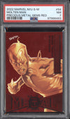 Molten Man 2022 Skybox Metal Universe Spider-Man 54 PMG Red 48/100 PSA 7