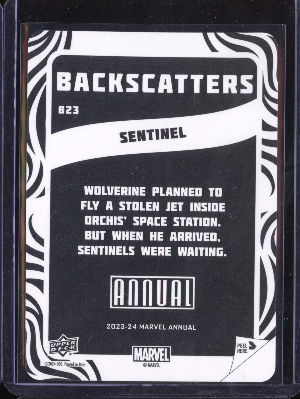 Sentinel 2023-24 Upper Deck Marvel Annual B23 Backscatters