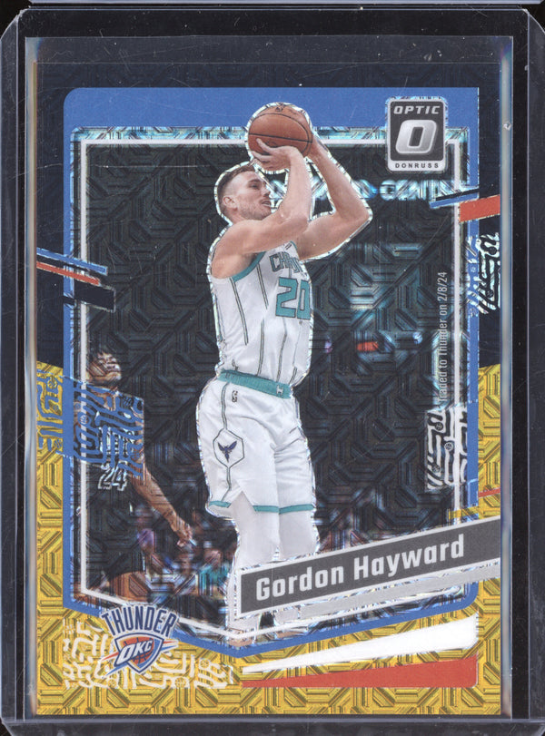 Gordon Hayward 2023-24 Panini Donruss Optic 48 Black Gold 4/8