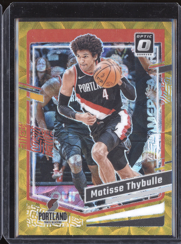 Matisse Thybulle 2023-24 Panini Donruss Optic 173 Gold International 7/10