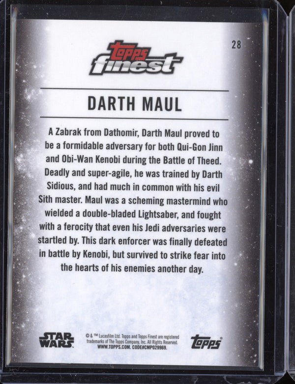 Darth Maul 2018 Topps Finest Star Wars Blue Refractor 67/150