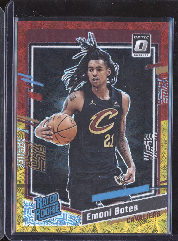 Emoni Bates 2023-24 Panini Donruss Optic 241 Red Gold International RC 81/99