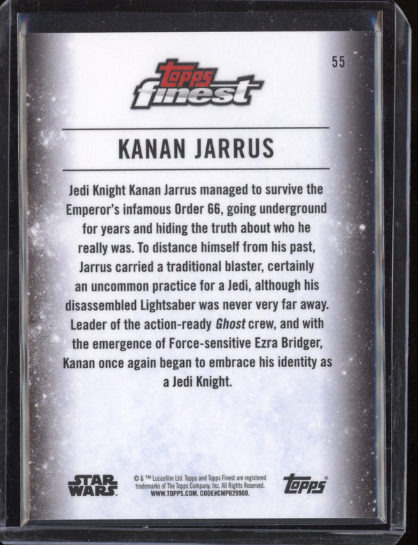 Kanan Jarrus 2018 Topps Finest Star Wars Green Refractor 15/99