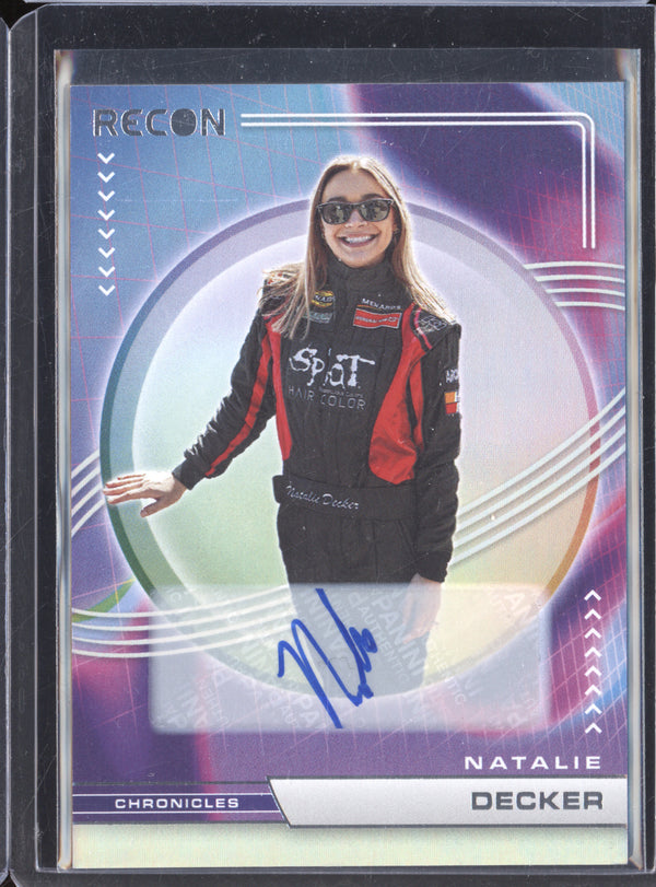 Natalie Decker 2023 Panini Chronicles Racing 5 Recon Auto