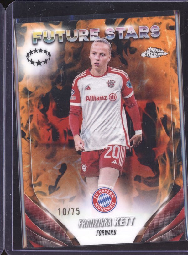 Franziska Kett 2023-24 Topps Chrome UEFA Women's 56 Inferno 10/75