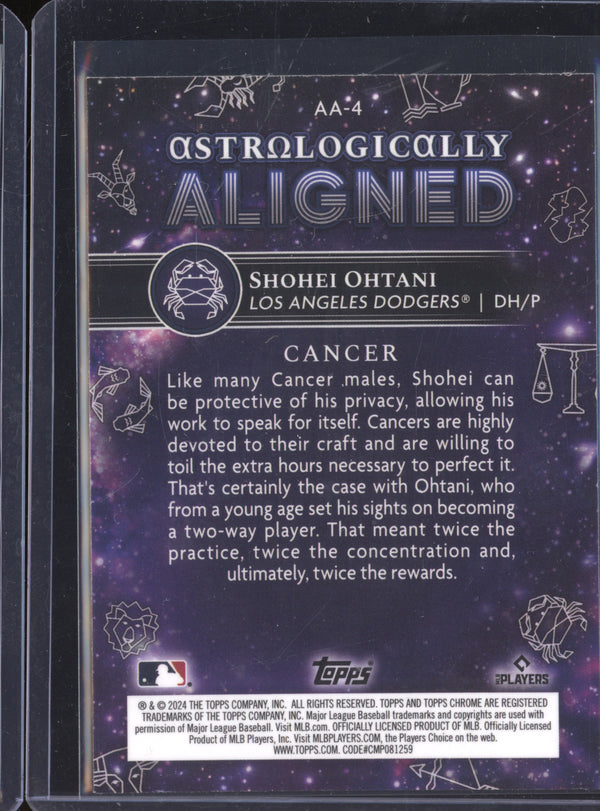 Shohei Ohtani 2024 Topps Cosmic Chrome AA-4 Astrologically Aligned