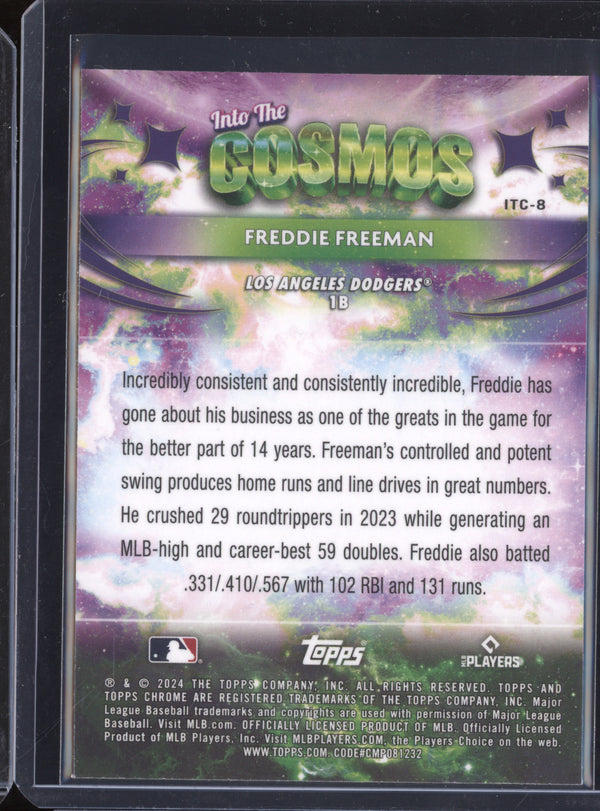 Freddie Freeman 2024 Topps Cosmic Chrome ITC-8 Into The Cosmos