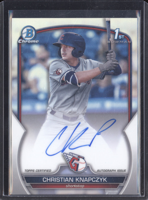 Christian Knapczyk 2023 Bowman Draft CDA-CKN Refractor Auto 1st RC 425/499