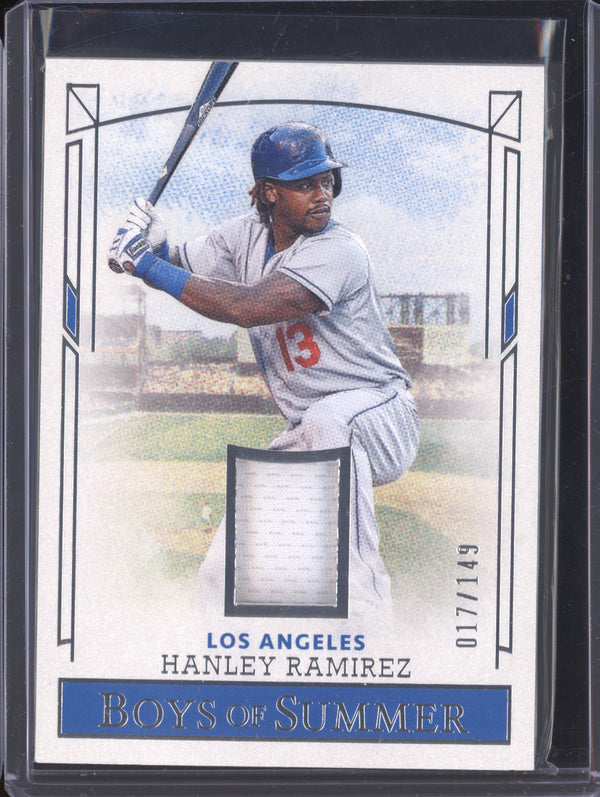 Hanley Ramirez 2024 Panini Boys of Summer PM-HR Pastime Materials Jersey 17/149