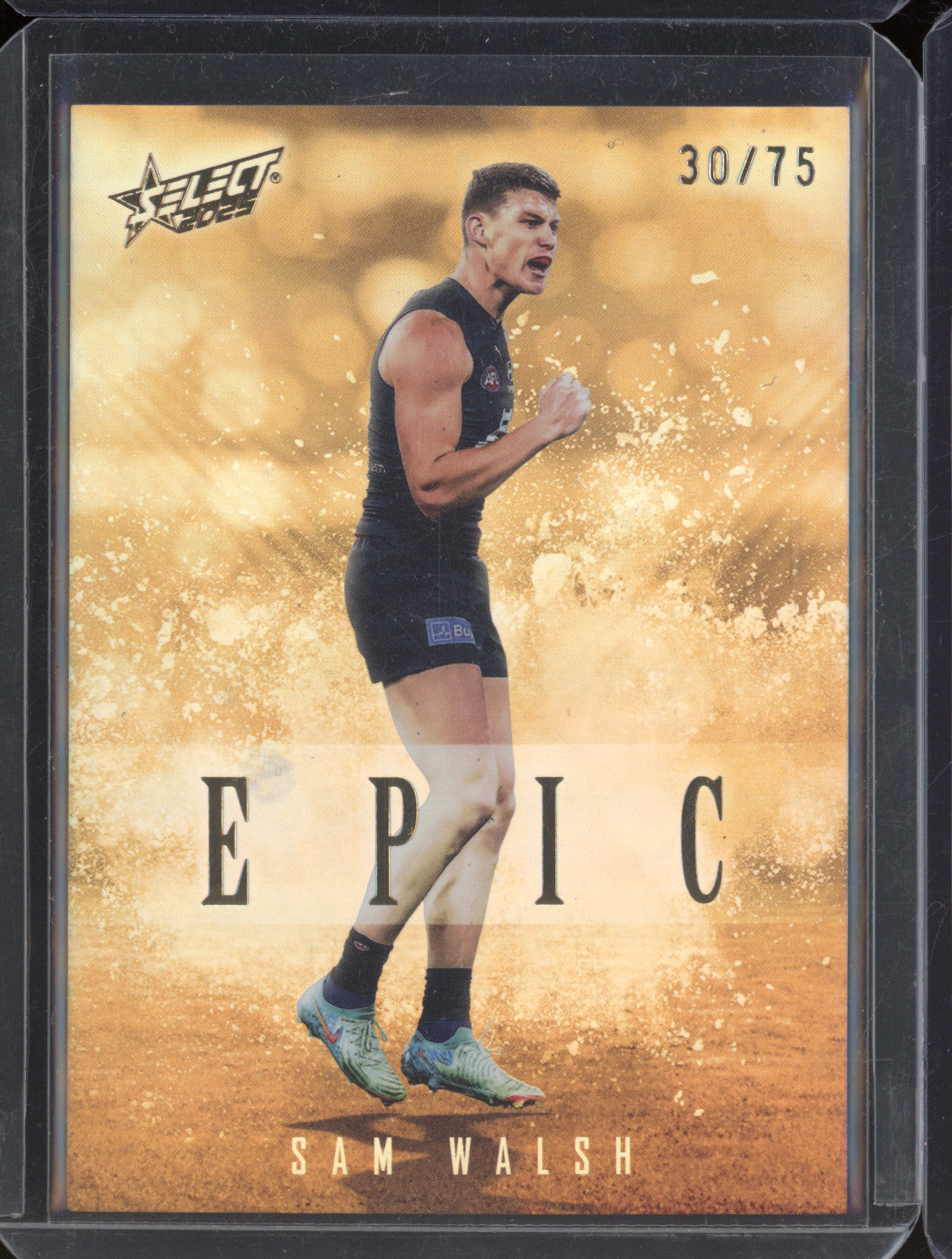 2025 AFL Select Footy Stars ER15 Sam Walsh Epic Gold 30/75