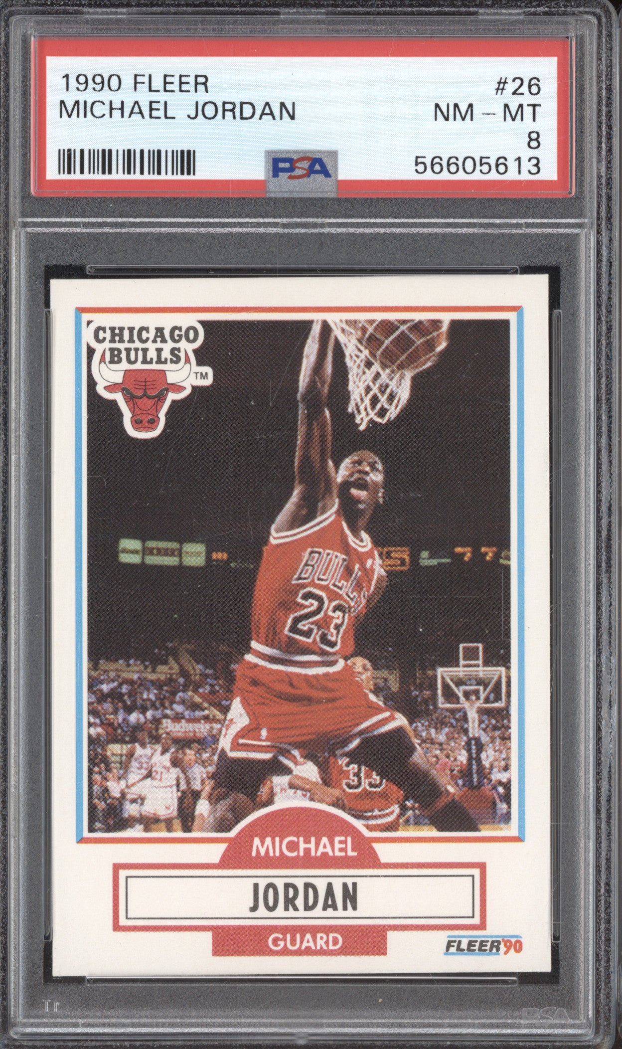 1990 Fleer 26 Michael Jordan PSA 8