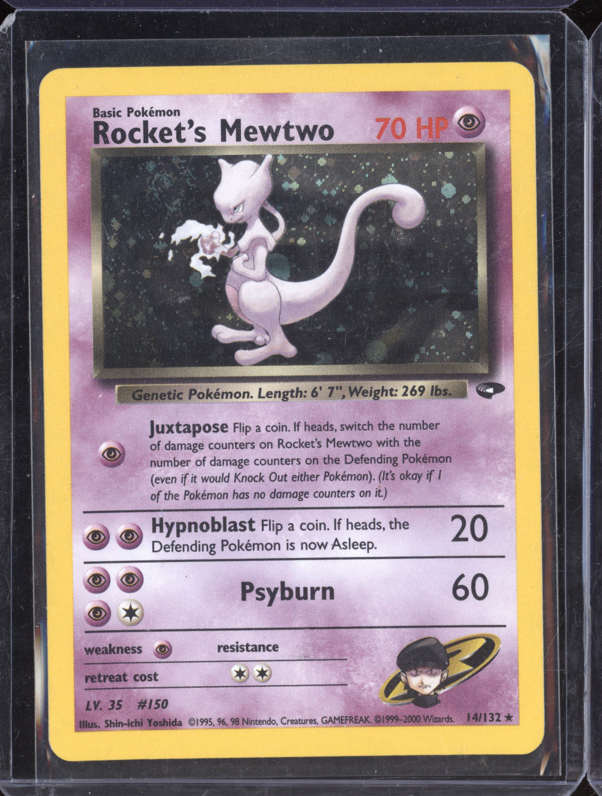 Rocket's Mewtwo 2000 Pokemon Gym Challenge 14/132 Holo