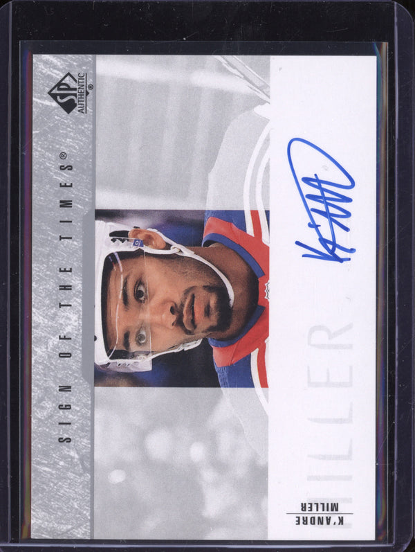 K'Andre Miller 2023-24 Upper Deck SP Authentic SOTT1-KM Sign of the Times Auto