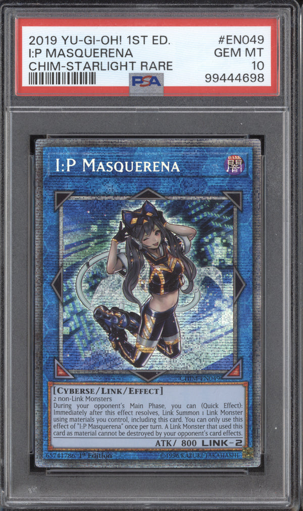 I:P Masquerena 2019 Yugioh Chaos Impact EN049 Starlight Rare PSA 10