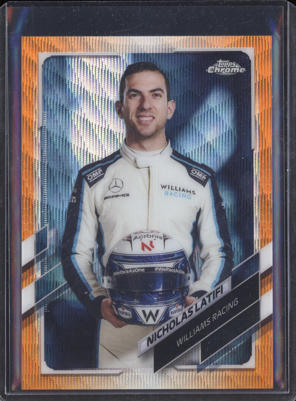 Nicholas Latifi 2021 Topps Chrome F1 20 Orange Wave 4/25