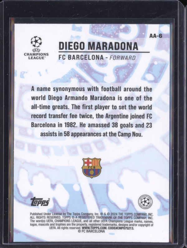 Diego Maradona 2023-24 Topps Merlin UCC AA-6 Ageless Alchemy